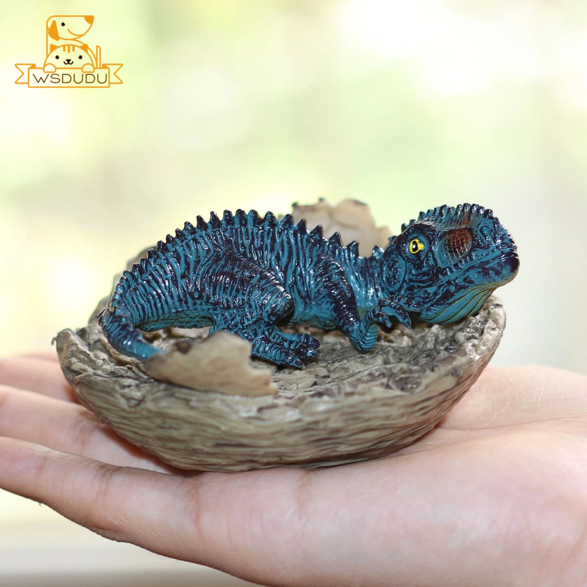 Baby Dinosaur With Nest Action Figure Tyrannosaurus T Rex Allosaurus Velociraptor Cub Statue Animal Model Figurine Toy Kid Gifts