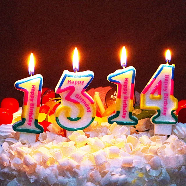 Új Digitális, Többszínű Gyertya Születésnapi Torta 0-9 Digitális Kreatív Gyermekekkel Romantikus Parti Színű Kis - Image 6