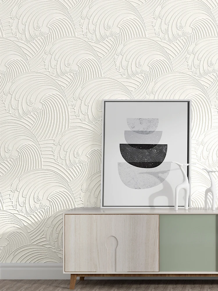 Embossed Auspicious Cloud Wallpaper Mural Branco Novidades Chinese Living Room Estudo Tea Room Resturant Decoração Home Papel de Parede 3d