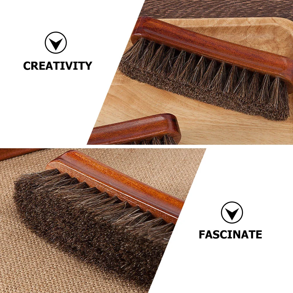Small Wood Bristle Horse Hair Brush For Shoes Cleaner Laundry Clothes Household Merchandises Home Garden Tools Accessories Shoe 4