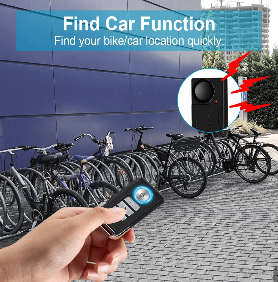 Enhanced Wireless Anti-Theft Alarm with Remote Control and 110 dB Alert System
