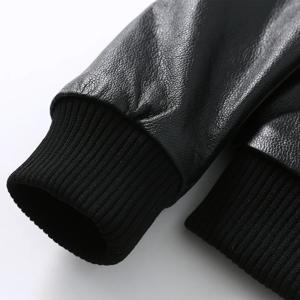 Men Leather Jacket Genuine Cowhide Slim Fit Male Coat Spring Autumn Asian Size 5XL M615