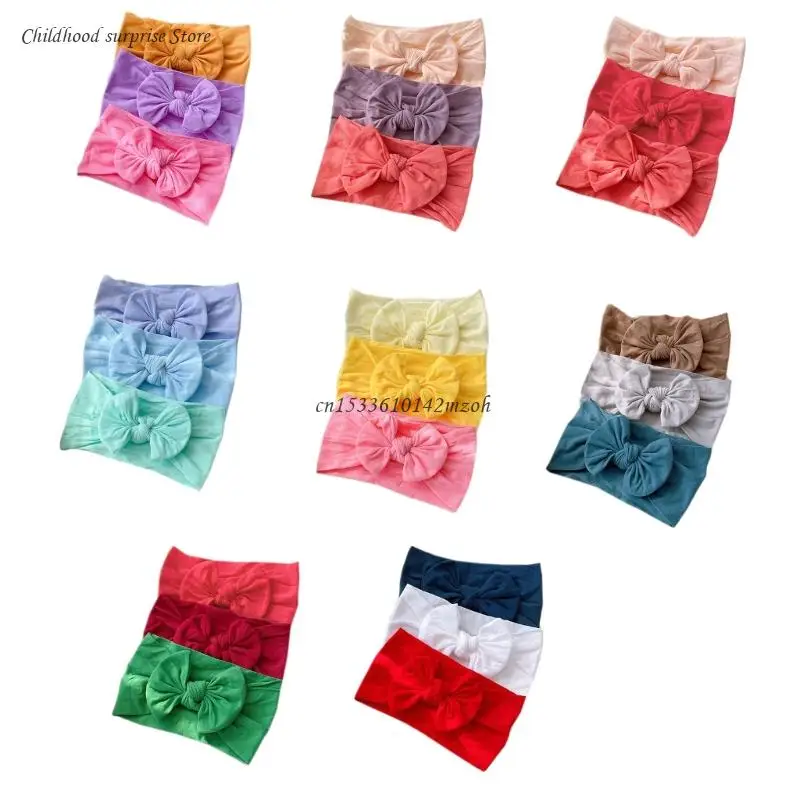 bandeaux à nœud pour bébé, Turban pour nouveau-nés/filles/garçons/enfants, cadeau 3 pièces, livraison