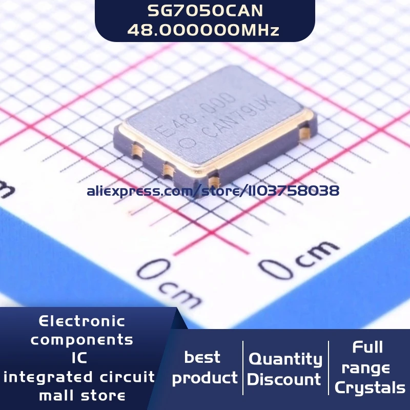 50 개/몫 X1G0044810011 SG7050CAN 48.000000MHz TJGA 48MHZ 7050 4P cmos 크리스탈 발진기 공진기 4SMD 재고 있음