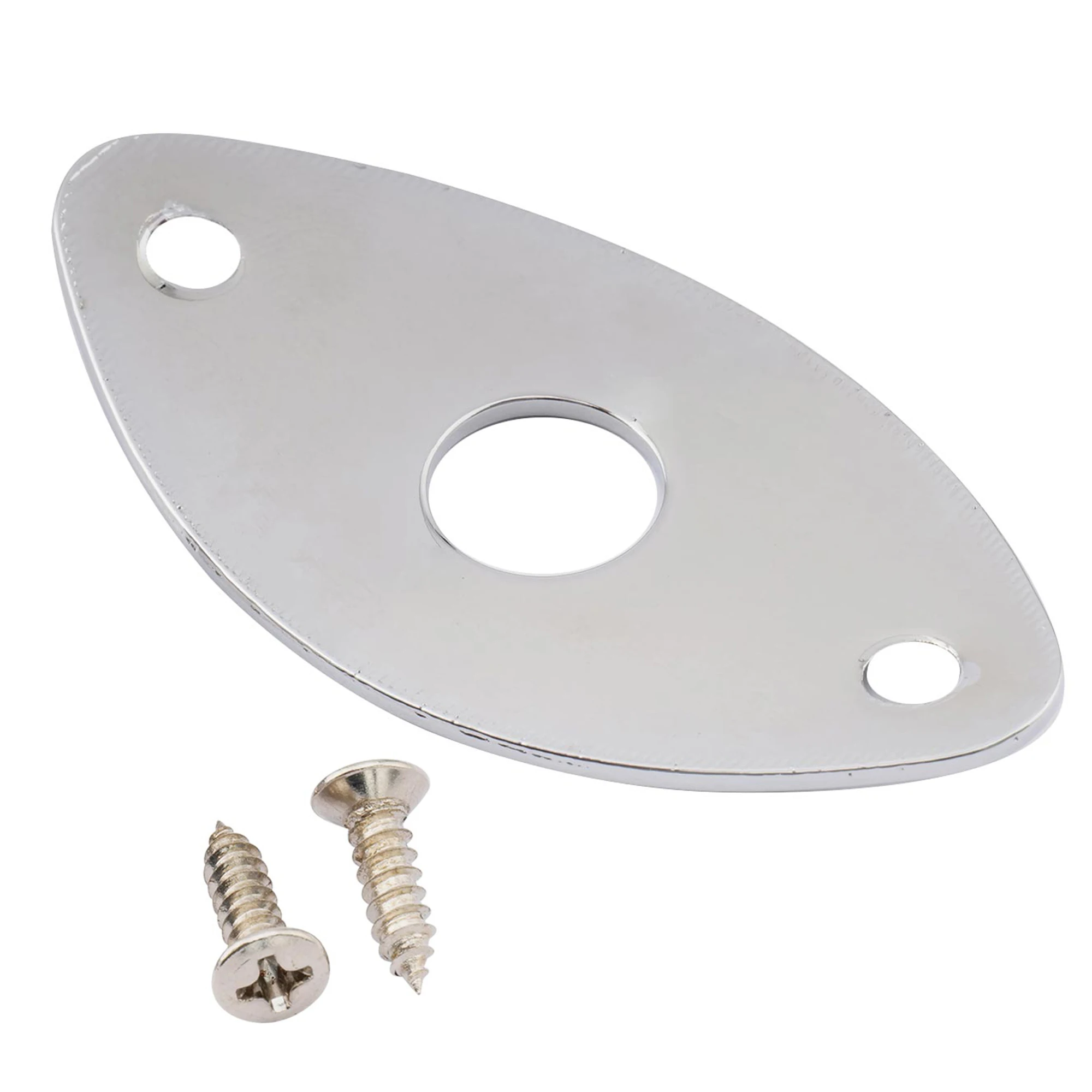 Musiclily Pro Steel gebogene ovale Klinkenplatte für E-Gitarren-Bass – Detail 7