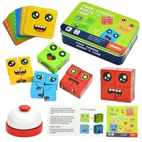 Kids Emotion Change Blocks Face Changing Expression Panel Parent Child Interactive Games Montessori Educational Toys Girls Boys 1