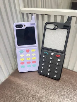 Custodia per cellulare viola carina coreana per Samsung Galaxy Z Flip6 Custodia per Galaxy Z Flip5 Cover Z Flip4 Z Flip3 Capa Z Flip5 Custodia
