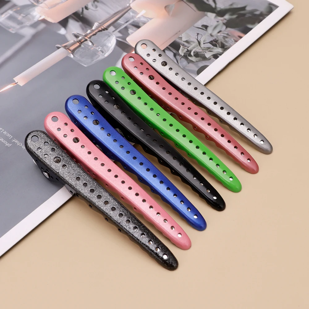 4Pcs Hairdressing Alligator Hair Clips Salon Pro Seamless Clip Rubber Hair Sectioning Barber Styling Barbershop Accessories