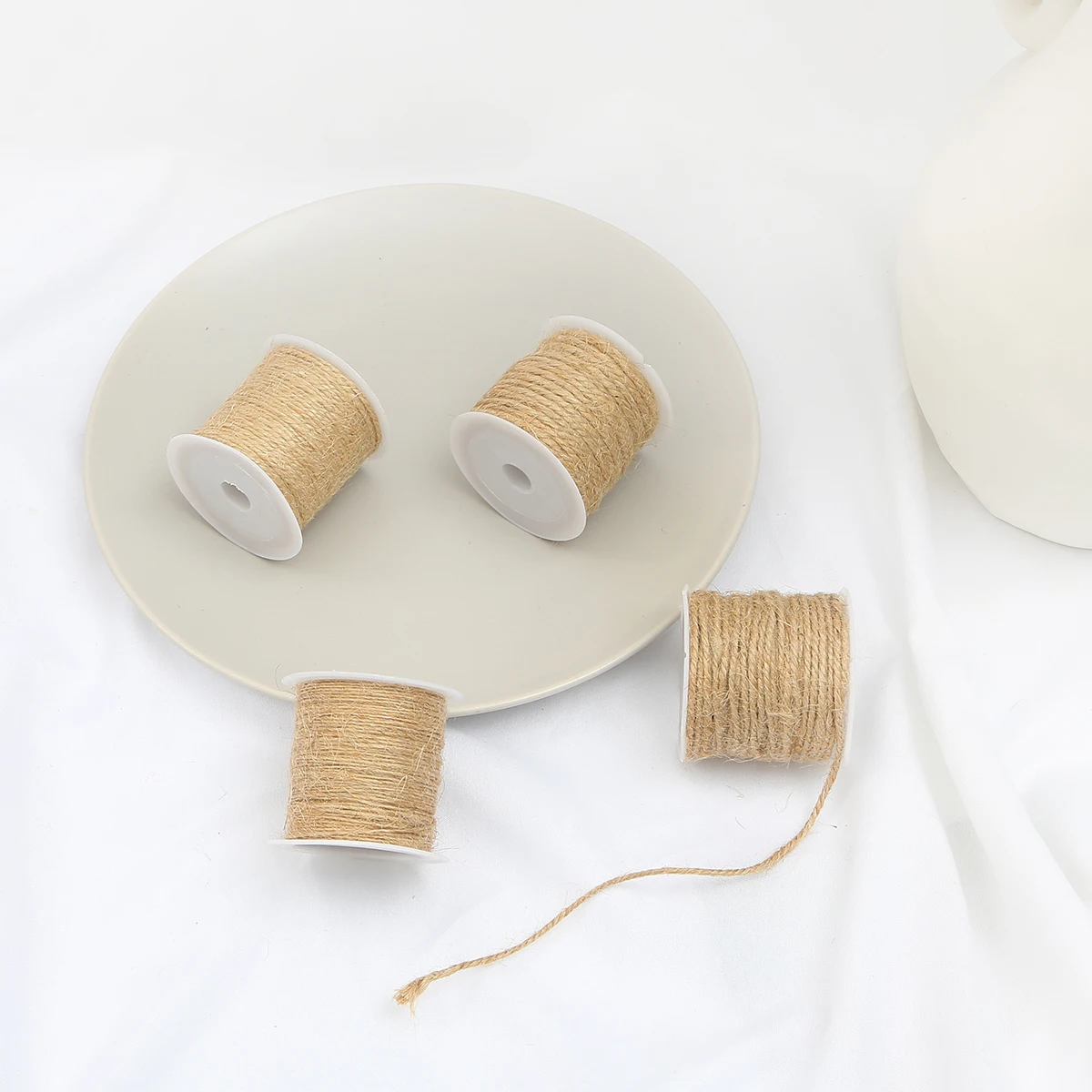 5-15 Meters/roll Natural Jute Rope Macrame Cord String Twine DIY Sewing Thread Accessories Wedding Party Home Decoration