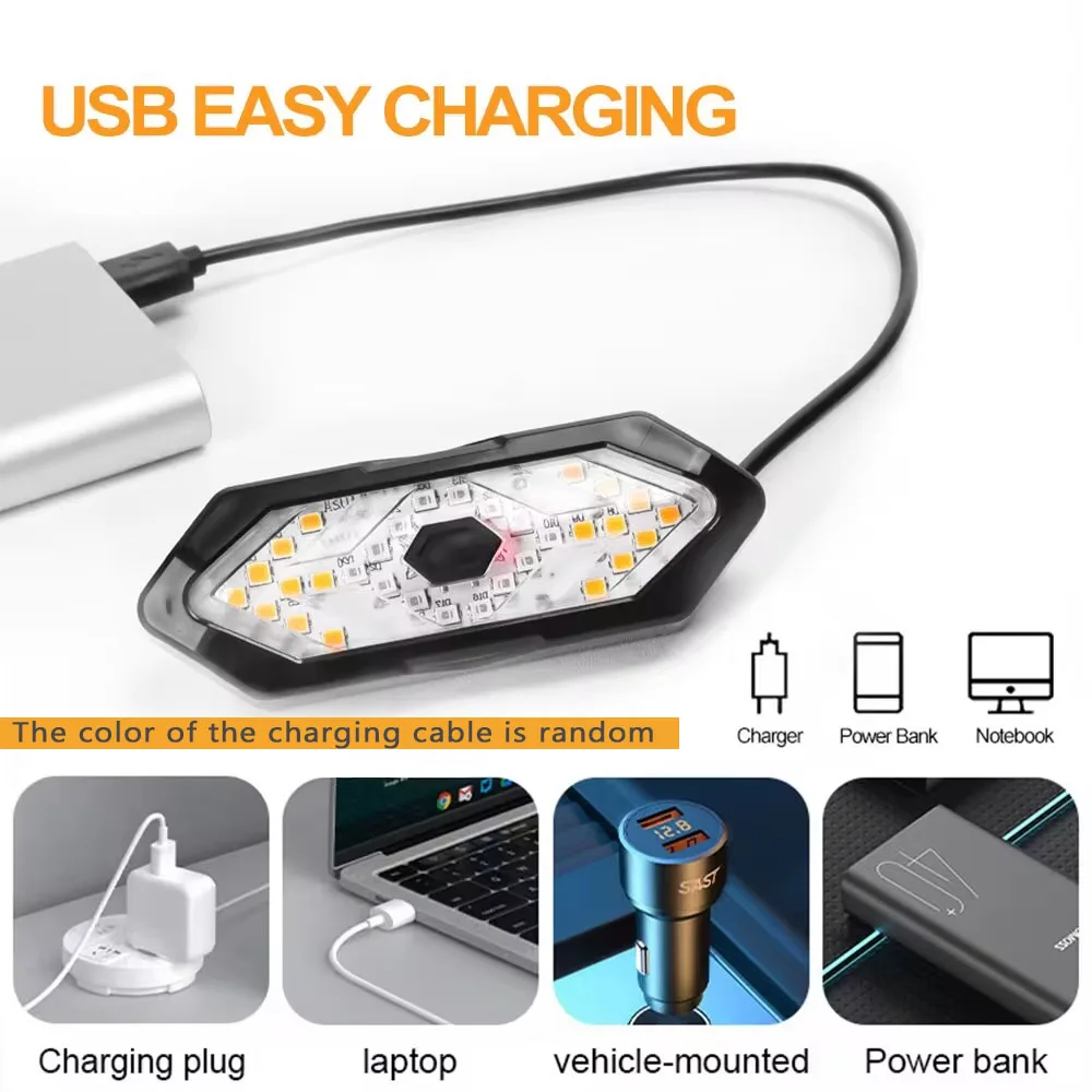 Luce Posteriore Bici LED Con Telecomando, Segnali Di Svolta E Stop, Ricaricabile USB