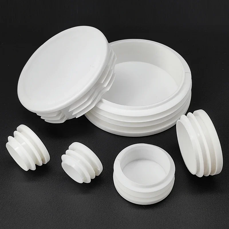 5~100Pcs 13mm~114mm White Round Plastic Blanking End Caps Chair Legs Tube Pipe Inserts Plug Bung Dust Cover Furniture Parts