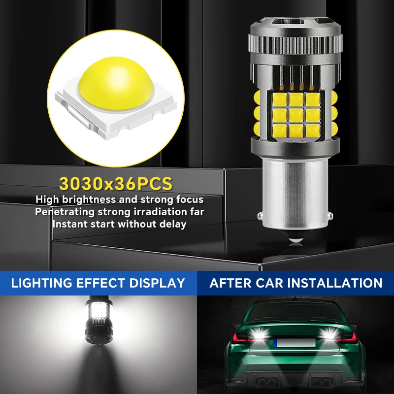 Yirui ڵ ׼ LED ĵ 3030  õ, Ʈκ  1156 1157 7440 7443,   극ũ  , 36SMD, 2 