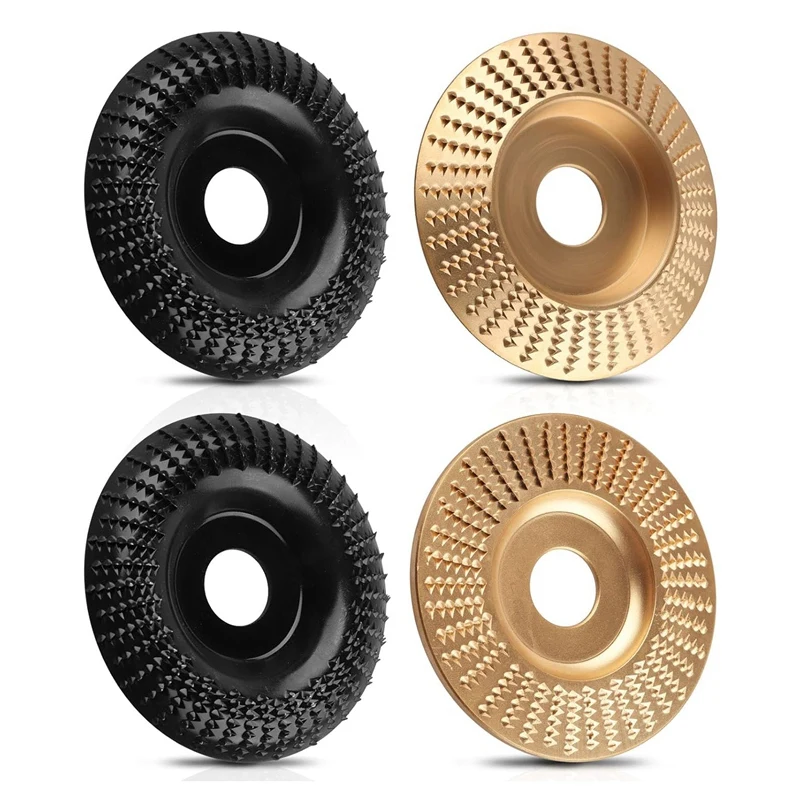 

4 Pcs Wood Carving Disc Set For 4In Or 4 1/2In Angle Grinder, Woodwork Cutting Sand Circular Metal Cutter Wheel Tools Durable