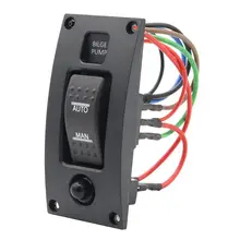 

12-24V Bilge Pump Switch Alarm Waterproof Ship Deck Cleaning Control Panel for Boat Bilge Pumps on/off/on