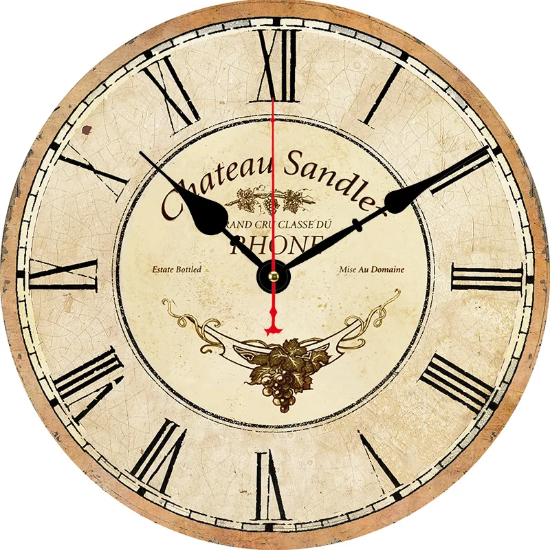 Vintage Wood Wall Clock Color:hlc28042;Sheet Size:12inch(30CM)