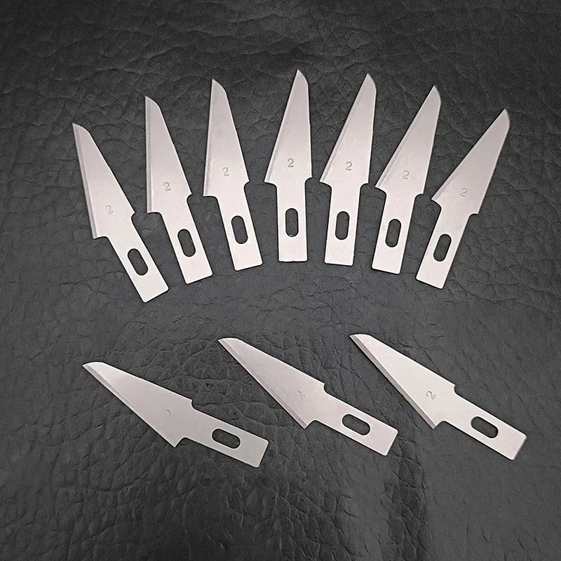 Metal Scalpel Knife Engraving Knife Blades Wood Carving Blade Replacement Surgical Sculpture Cutting Tools 100/50Pcs