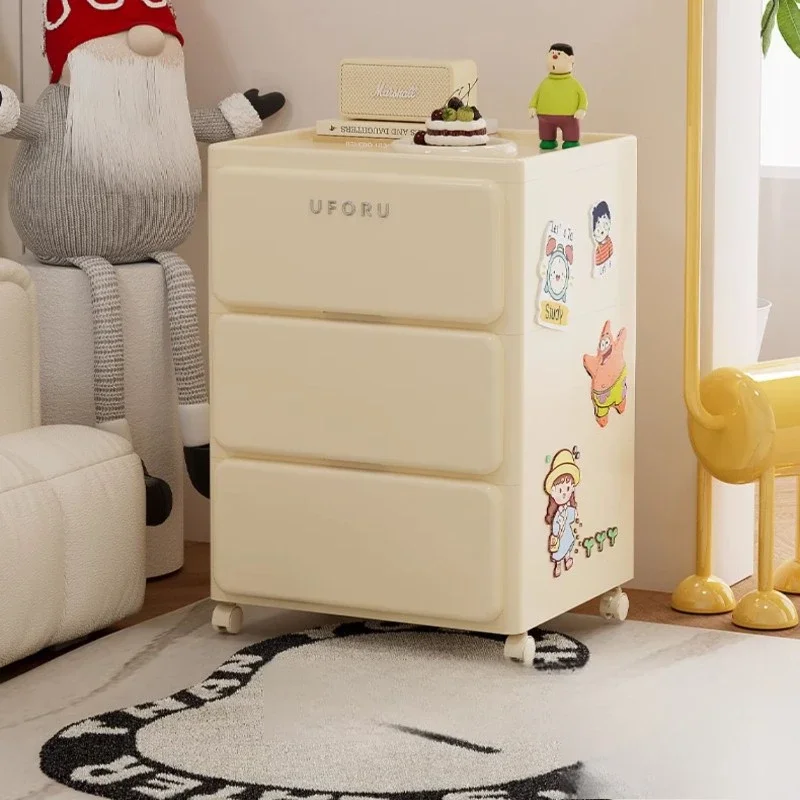 Thickened Drawer Storage Cabinet,Multi-Layer Organizer for Room,Gap-Fitting Five-Layer Drawer Unit,Bedroom Bedside Cabinet