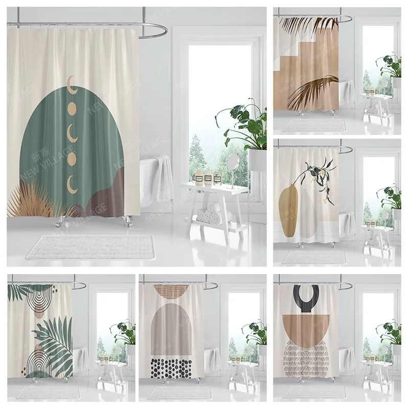 

Waterproof fabric shower curtains Bathroom curtain accessories 180x200 Bath curtain for shower 240*200 nordic boho decoration