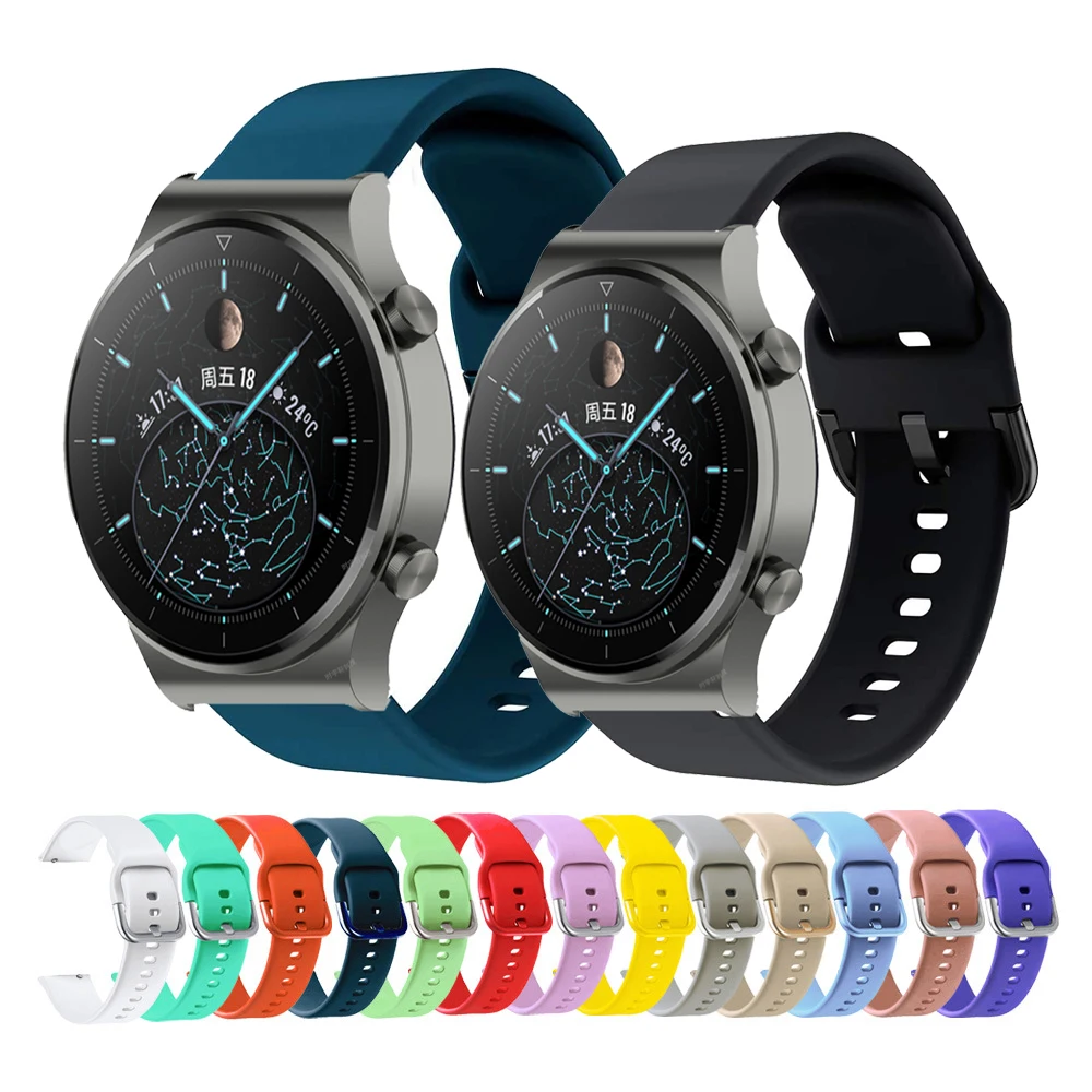 Cinturino Da 20Mm 22Mm Per Huawei Watch Gt 2 Pro Cinturino Smartwatch Cinturino In Silicone Huawei Gt 2 42Mm 46Mm/Runner 2E/Gt 3 Se Bracciale