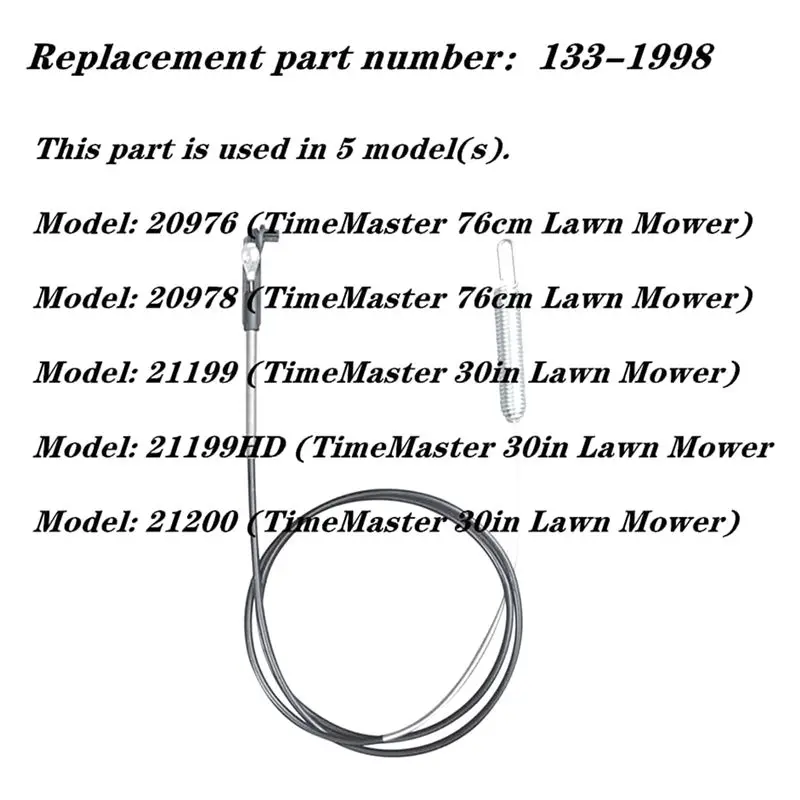 AEA6-133-1998 잔디깎이 브레이크 케이블과 호환되는 브레이크 케이블 액세서리 133-1998 21199 21200 20976 20978