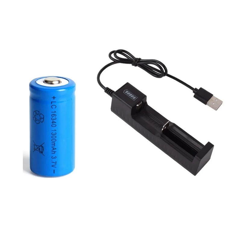 Pila Recargable 16340 Li-ion micro USB (CR123A)