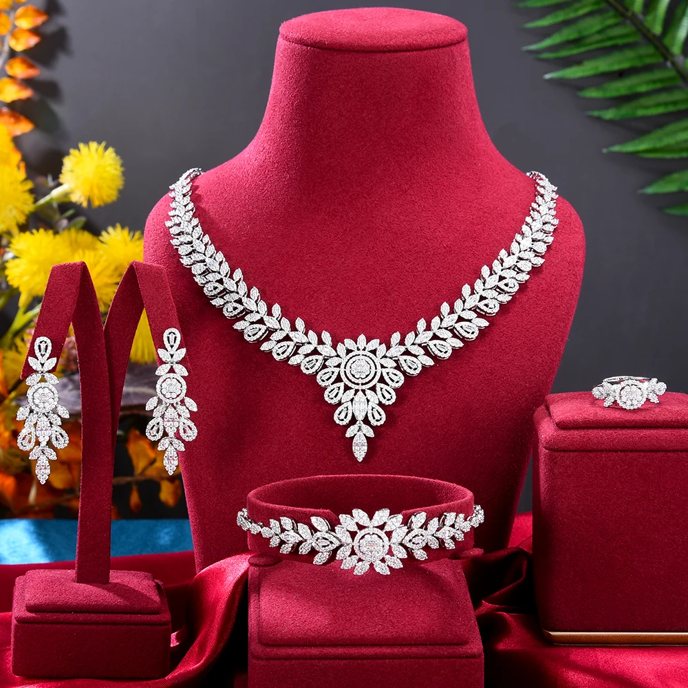 Missvikki Dubai Exclusive Luxury Romantic Tassel Jewelry 4pcs Set