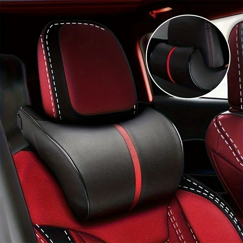 Luxurious Memory Foam Car Headrest Pillow - Ergonomically Designed for Ultimate Comfort and Long-Lasting Plushness