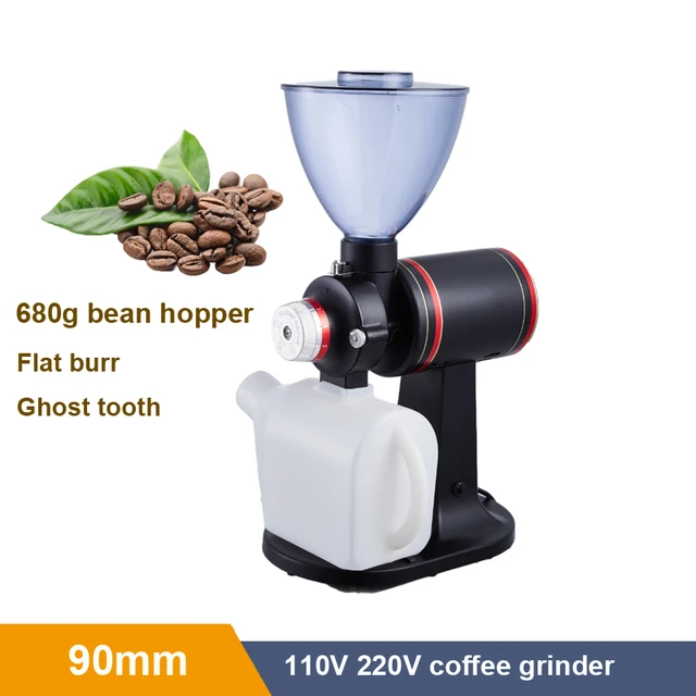 Electric Coffee Grinder Bean Mill W/ Titanium Burr 90mm Flat Burr