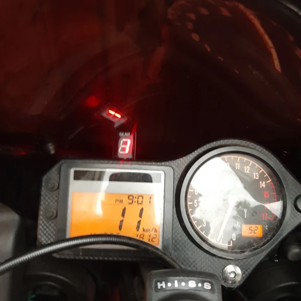 Motorcycle LED Gear Indicator Speed Display Meter