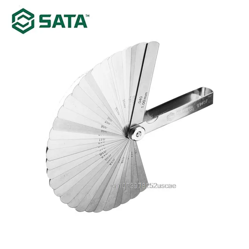 SATA 32pcs 0.02-1.00MM Metric & Imperial feelers Thickness Gauge Set Valves Foliage of Valves Spark Plug Gap
