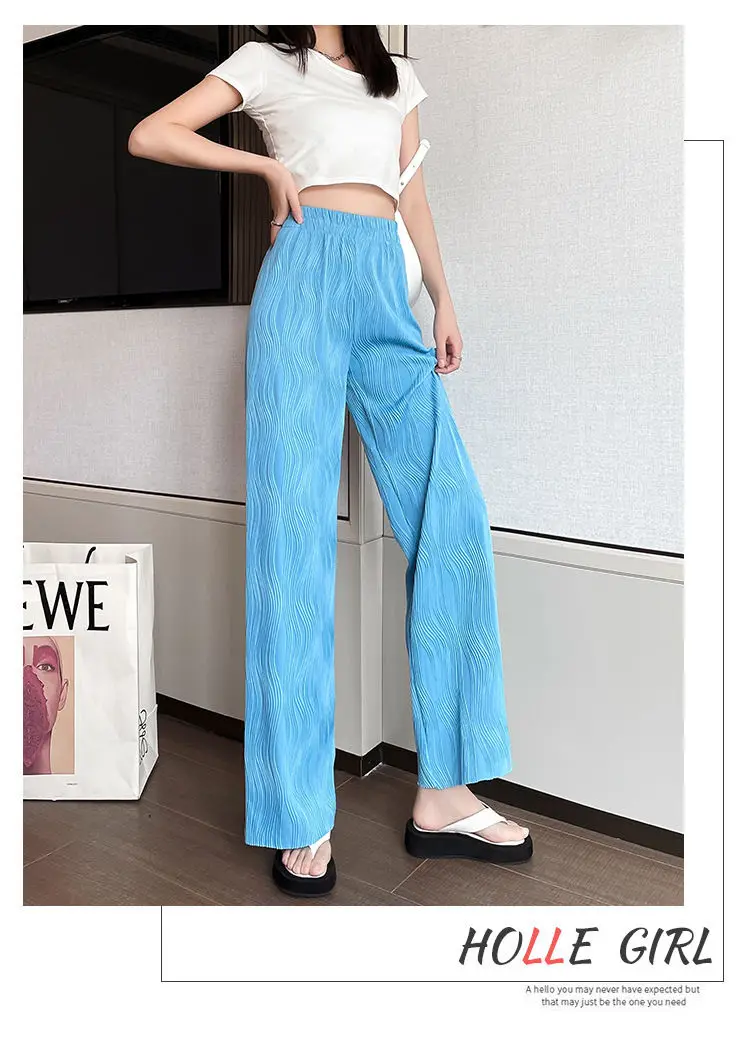 Streetwear Women's Water Ripple Wide Leg Pants