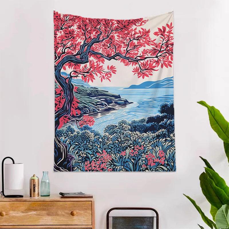 

Wall Tapestry Sunrise Home Decoration Accessories Room Decors Aesthetic Tapestries Headboards Anime Decor Kawaii Bedroom Hanging