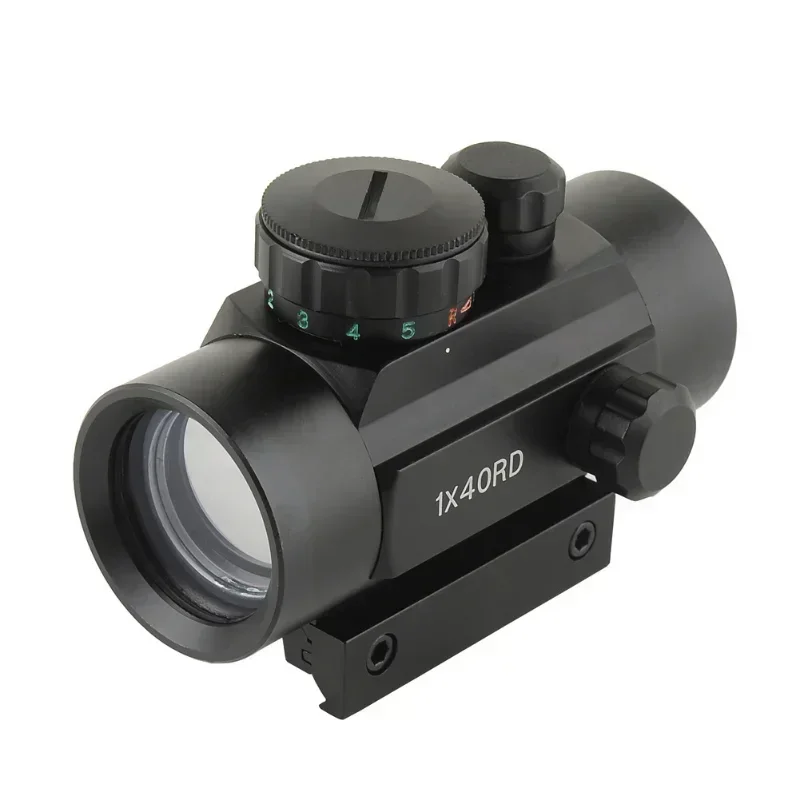 RD1X40 Red Dot Sights Iris Optical Sight Tactical Hunting Red Dot Scope Telescope 11mm 20mm Mounts Aim Point Hunting Accessory