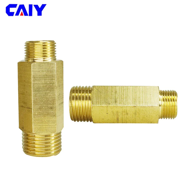 Copper External Direct Extension Pipe External Tooth Threaded Fitting 1/8 1/4 3/8 1/2 BSP Male Water Oil Gas Adapter Connector