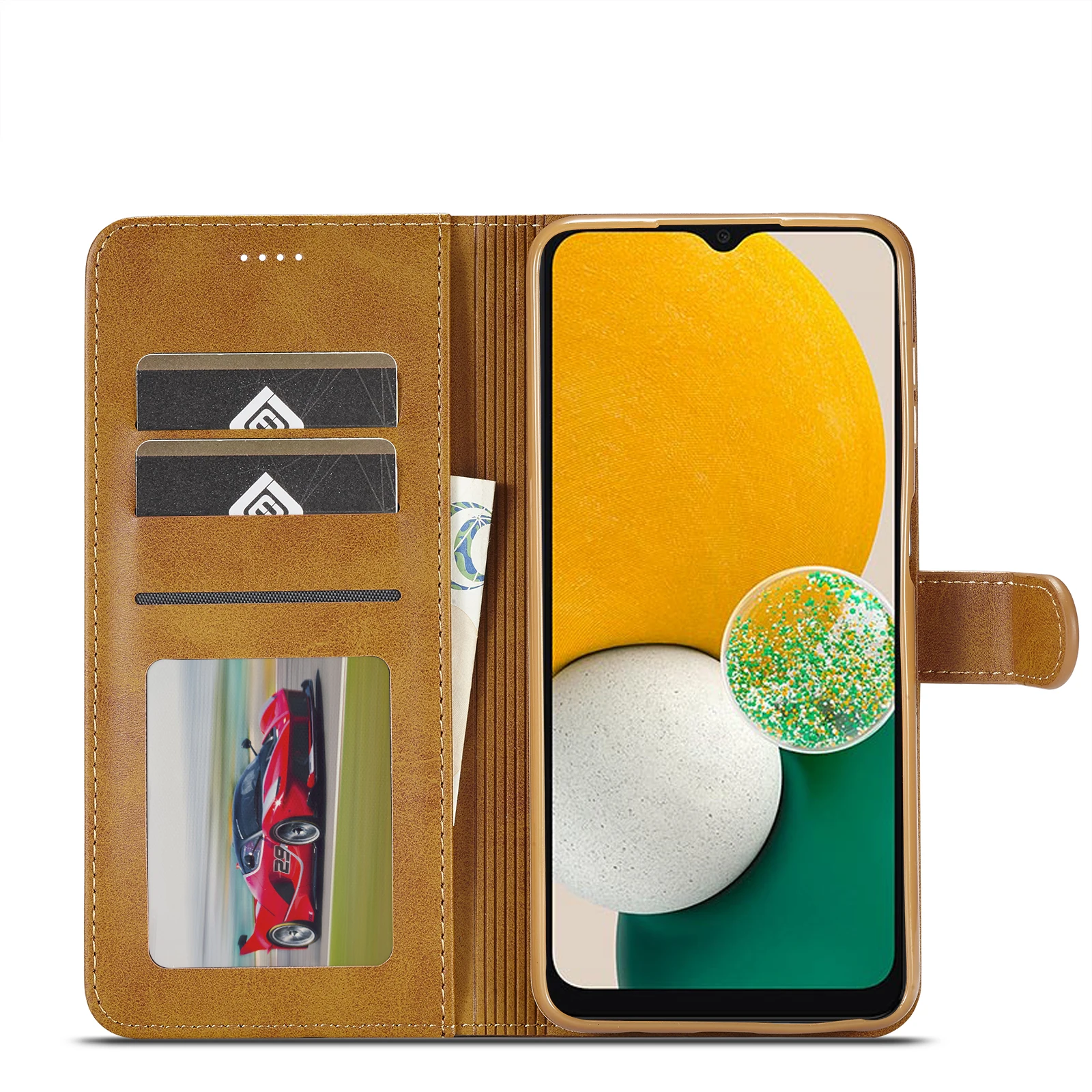 Leather Flip Wallet Phone Case Cover