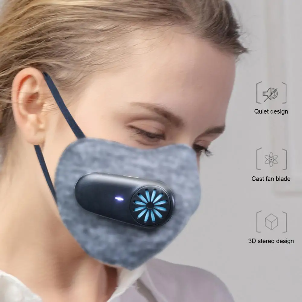 

Новая умная маска для очистки воздуха, умная электрическая маска для лица с аксессуарами для маски, Электрический фильтр с клапаном, вентиляторы для лица, вентилятор
