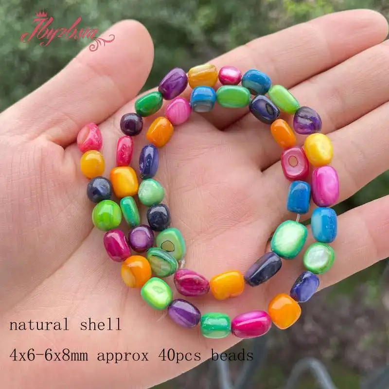 Natural Shell Coin Freefrom Stone Beads Loose DIY Strand 15 Inch For Necklace Bracelet Earring Jewelry Making