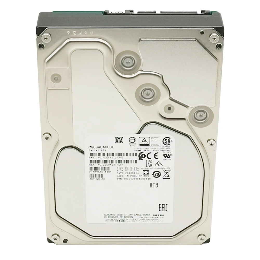 

MG06ACA800E For Toshiba Internal HDD 8TB 3.5" SATA 6 Gb/s 128MB 7200RPM Enterprise Class HDD