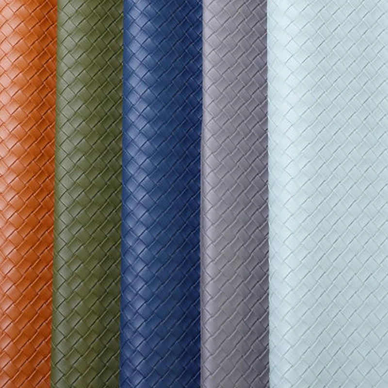 100x137cm Woven Pattern Synthetic Leather Fabric Soft PU Leather Sewing Diy Sofa Background Car Interior Upholstery Home Decor leather fabric vinyl fabric vinyl sewing fabric