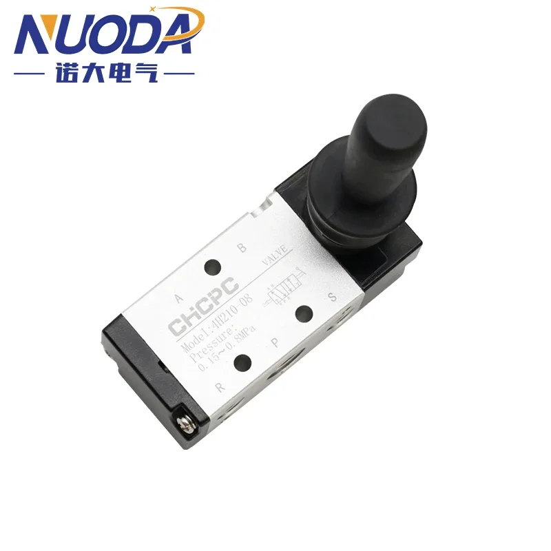 4H210-08 5/2 Way Pneumatic Air Hand Lever Operated Valve Manual Control 2 Position 3 5Port Push-Pull 3H210-08 pneumatic air valve