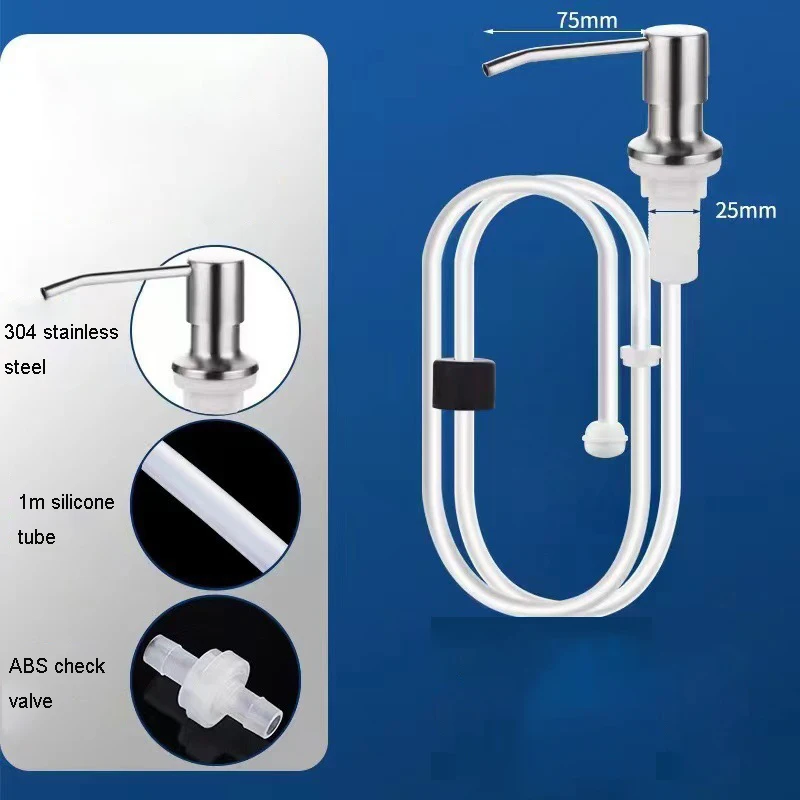 Soap Dispenser For Kitchen Sink Stainless Steel Refill from The Top Counter Top Liquid Soap Large Bottle