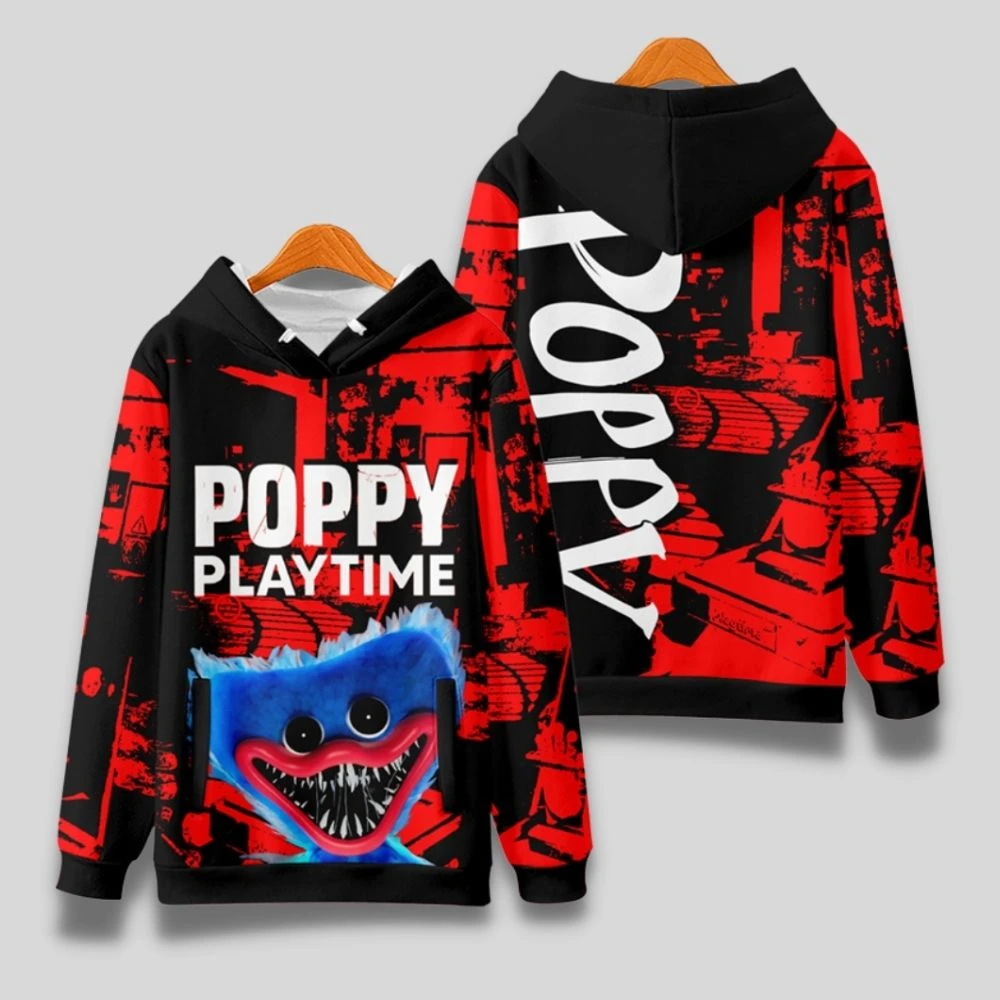 East-hai-buy Poppy Playtime Hoodies 3D Horror Game Hu-ggy Wuggy Enfants Adolescents Sweatshrit Femmes Hommes Pull Tops Garçons Filles À Capuche