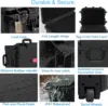 Waterproof Hard Case, 33"x 21"x 14", Equipment Case with Wheels/Customizable Foam,Gear Roller Case for cameras lenses Camcorder, 5