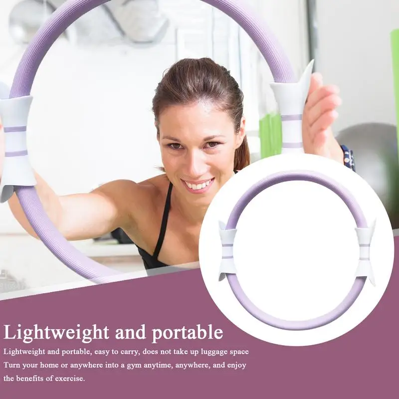 Pilates Ring For Women Lightweight Fitness Ring 14.96 Inches Resistance Pilates Hoop Double Grip Exercise Equipment Toning Yoga