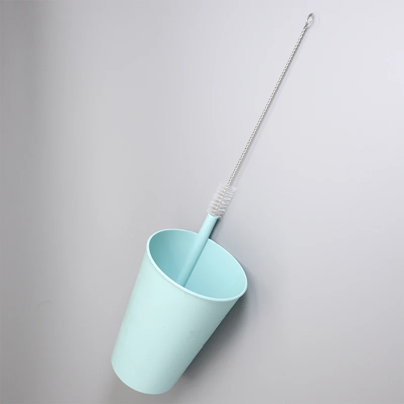 6 Pack Built-in Straw Tumbler Plastic Sippy Drinking Cup Children Adults Dishwasher Safe 2 Free Straw Brush