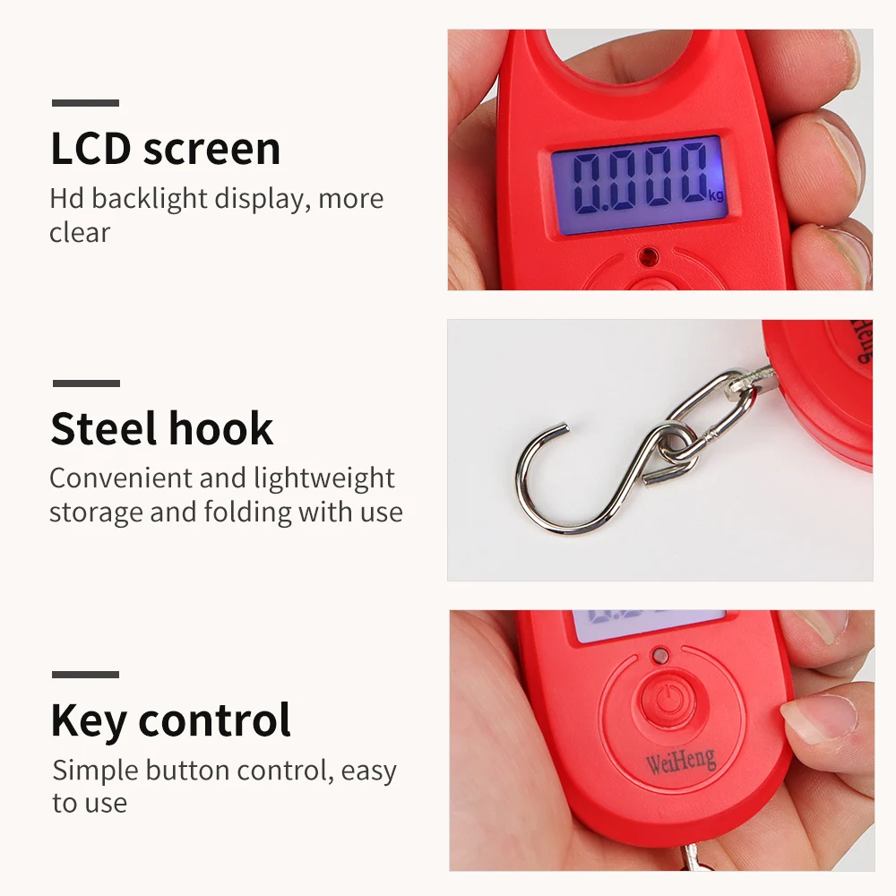 Electronic Mini Digital Fishing 25Kg Scale for Travel Shopping Home