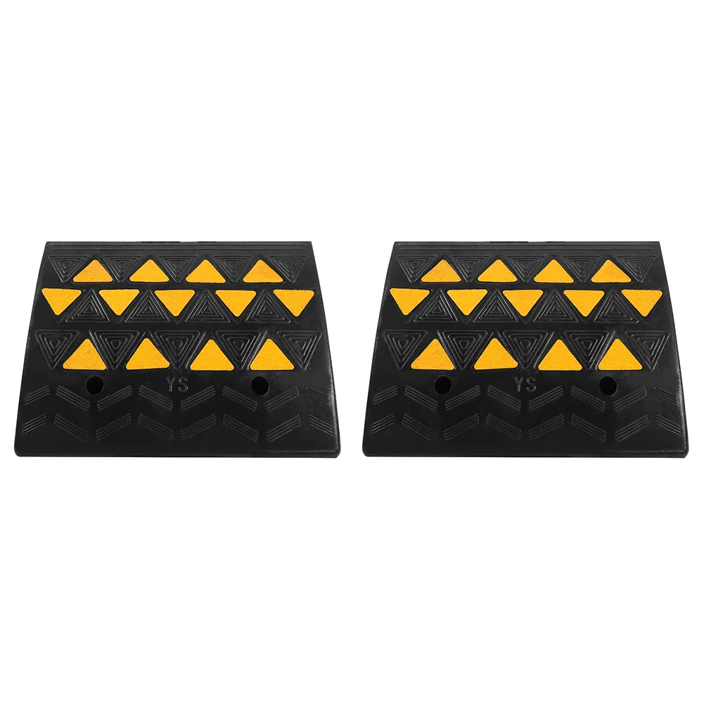 2pcs Heavy Duty Rubber Curb Ramps Driveway Threshold Ramp for Car Vehicle Motorbike Wheelchair 2