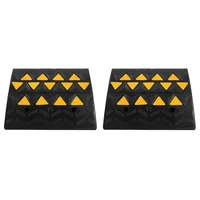 2pcs Heavy Duty Rubber Curb Ramps Driveway Threshold Ramp for Car Vehicle Motorbike Wheelchair 2