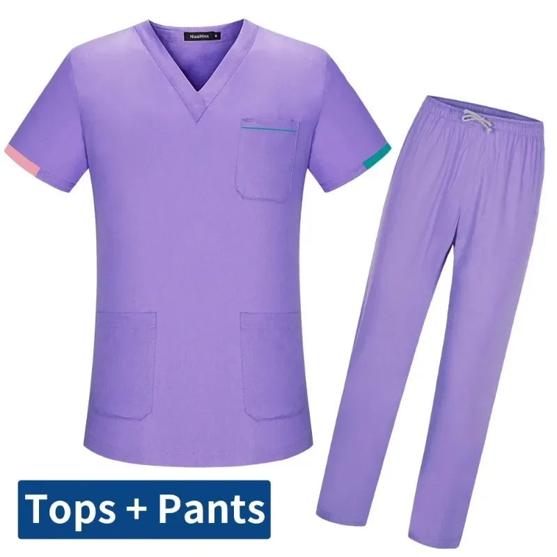 New Surgical Hospital Scrubs Suits Male Medical Uniforms Nursing Work Clothes Scrub Medical Nurse Uniform Pharmacy Lab Coat Pant