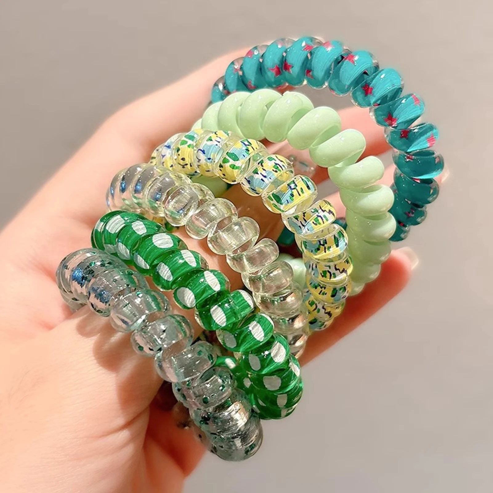 Spiral No-Crease Hair Ties – Strong Grip Ponytail Holders